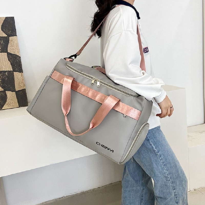 Madingas Oksfordo audinio kelioninis gimnastikos krepšys Moteriškas kūno rengybos jogos krepšys, sausas šlapias pečių krepšys Didelis kelioninis sportinis krepšys su batų skyriumi