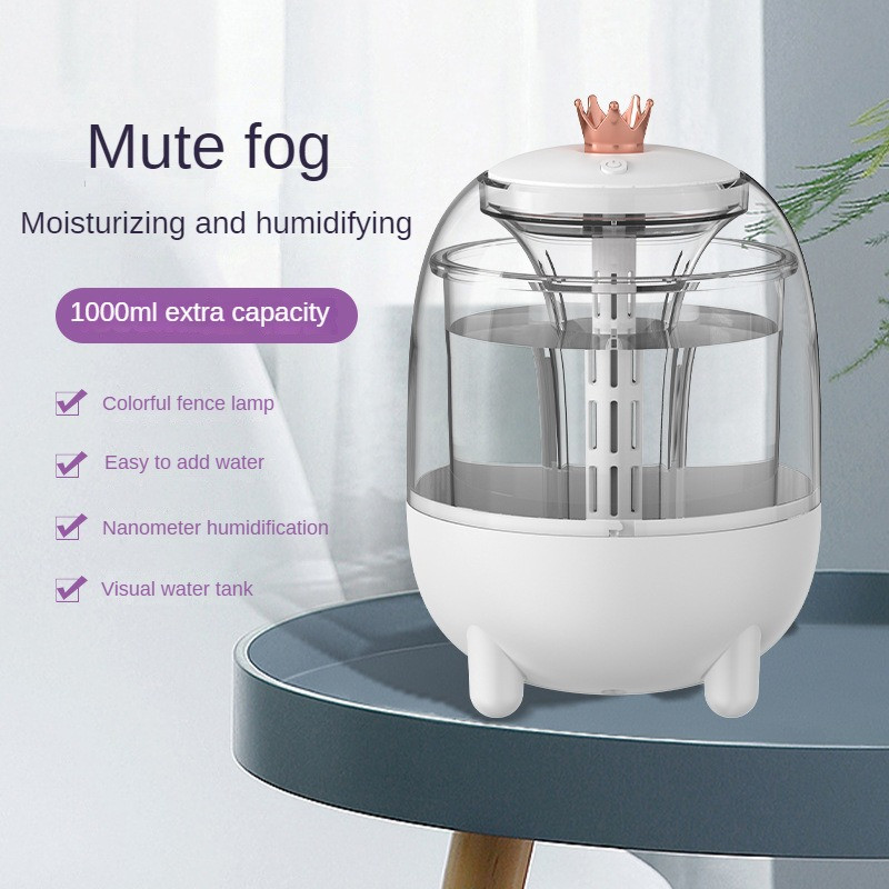 Stalinis oro drėkintuvas nešiojamas 1000 ml drėkintuvas LED šviesos aromato eterinių aliejų difuzorius Ultragarsinis oro drėkintuvas automobilinis difuzorius