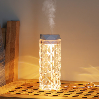 Oro drėkintuvai Kristalinis drėkintuvas USB eterinių aliejų difuzorius su nakties šviesos staliniu aromaterapiniu aromatiniu difuzoriumi 400/1000ml