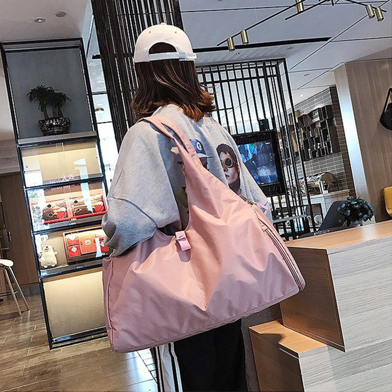 Nailonist spordijooga jõusaalikott naistele hoiustamise treeninguks reguleeritav rihm kuiv, märg eraldatud veekindel välitingimustes treenimise reisikäekott