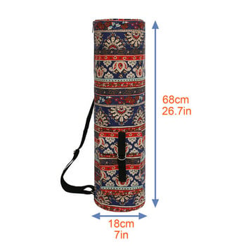 YIXIAO Sports Yoga Mat Storage Tote Bag Portable Sling Carrier Yoga Fitness Printing Fashion Casual Canvas Zipper Yoga Bag