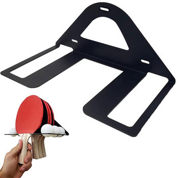 1 PCS Държач за гребло за тенис на маса Поставка за дисплей с ракета за тенис на маса с рафт за държач за топка