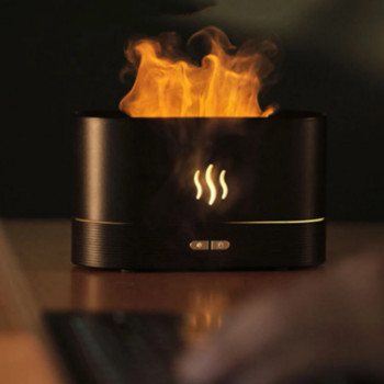 Овлажнители на въздуха 3D симулационен овлажнител с пламък Музикален ултразвуков дифузор за етерични масла USB настолен ароматен дифузьор Нощна лампа