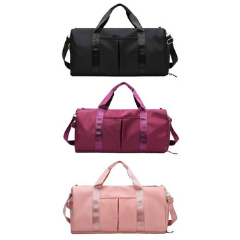 Водоустойчива чанта за фитнес Външни черни розови спортни чанти за обувки Нови чанти Чанти за рамо Дамски големи пътни чанти Дамска чанта за фитнес