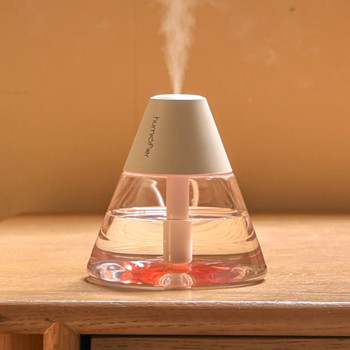 Υγραντήρες αέρα Volcano Humidifier Cute Essential Oil Diffuser Desktop Mini Aroma Humidifier Diffuser Ultrasonic Cool Mist Maker