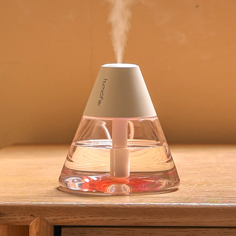 Oro drėkintuvai Vulcano Drėkintuvas Mielas eterinių aliejų difuzorius Stalinis mini aromatinis drėkintuvas difuzorius Ultragarsinis vėsus rūko gamintojas