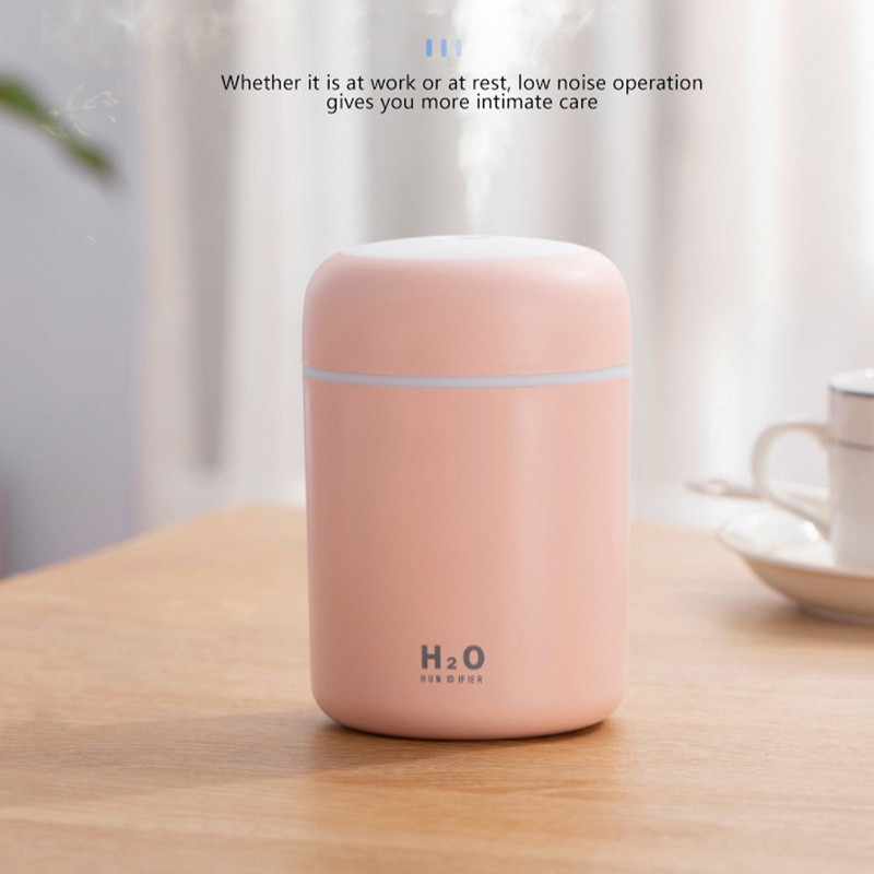 300 ml oro drėkintuvas Nešiojamas USB aromatų difuzorius su vėsiu rūku miegamajam namų automobiliams valytuvas Humificador H2O