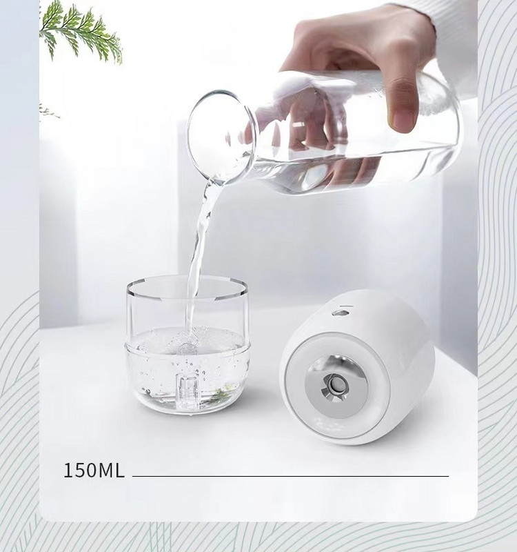 150 ml mini oro drėkintuvas Ultragarsinis valytuvas automobilinių eterinių aliejų difuzorius USB rūko gamintoja nešiojamas buitinės technikos aromatų difuzorius