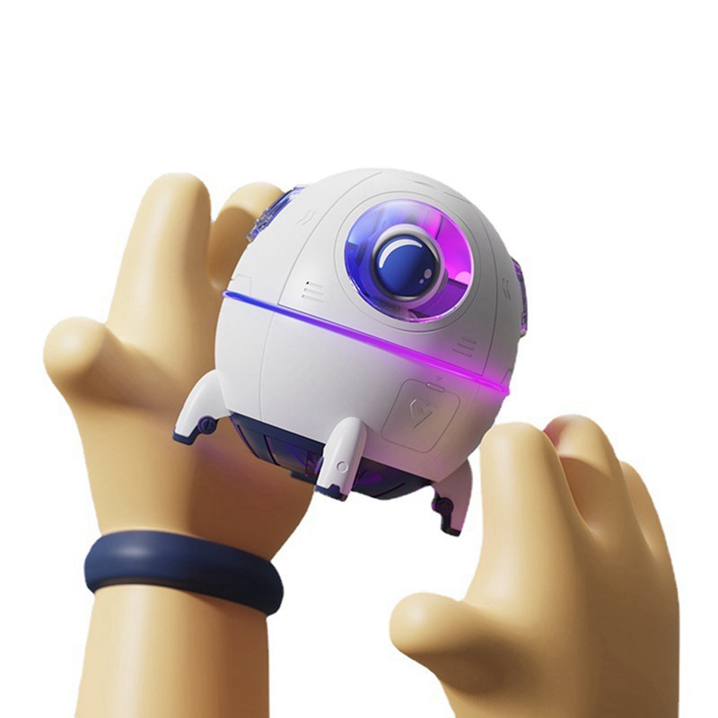 220 ml Mini Astronaut oro valymo drėkintuvas prijungtas naudoti Oro drėkintuvas su atmosferos šviesa, skirtas namams violetinė