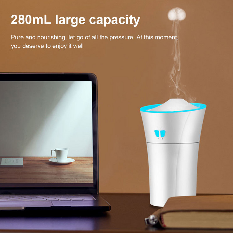 Auto hajuti auto õhuniisutaja ülivaikne mininiisutaja 5 V 2,5 W 2 udurežiimi värvilise valgusega auto kodukontori magamistuppa