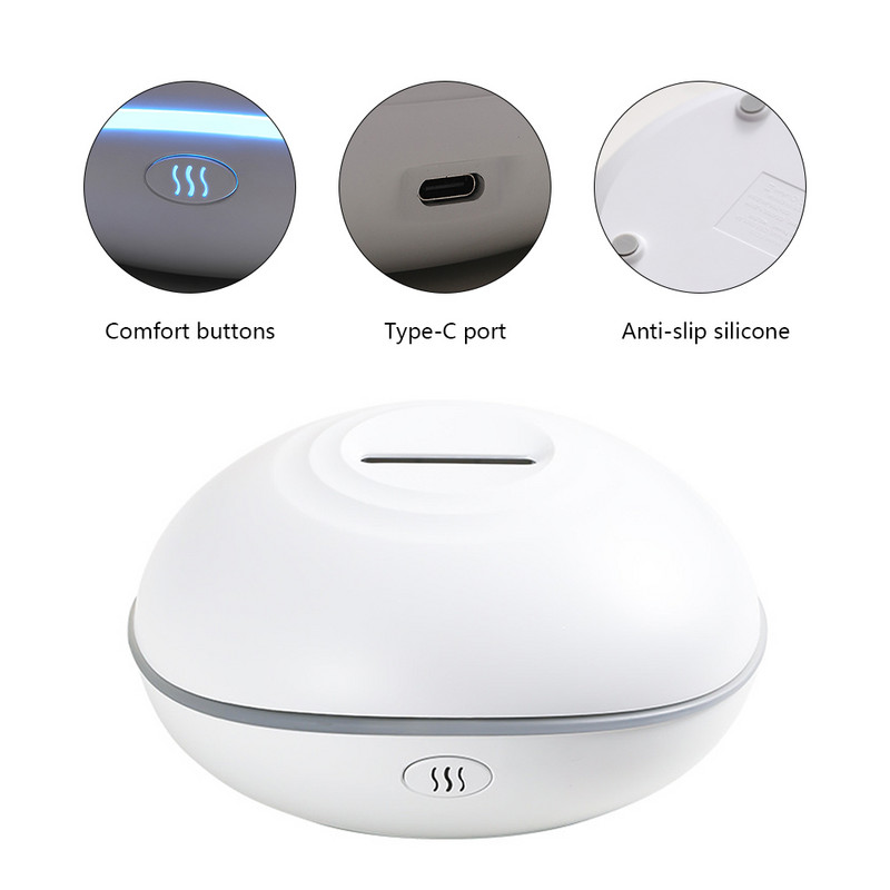 Leek-õhuniisutaja, veevaba automaatne väljalülitumine aroomiteraapia niisutajad, ülivaiksed värvilise LED-valgustusega elutuppa magamistuppa