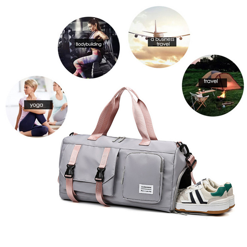 Oxford Dry šlapio atskyrimo krepšiai didelės talpos jogos sportinė kuprinė, atspari vandeniui su batų skyriumi, atspari dilimui vyrams, moterims