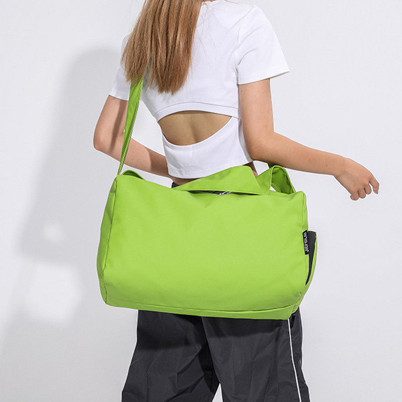 Unisex kelioninis sportinis krepšys didelės talpos laisvalaikio krepšys, atsparus vandeniui su batų skyriumi, vienspalvis, paprastas lauko krepšys