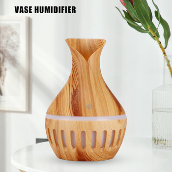 Mini Aroma Diffuser 300ml Wood Grain Aromatherapy Humidifiers Waterless Auto-Off Diffusers Essential Oil για υπνοδωμάτιο σαλόνι