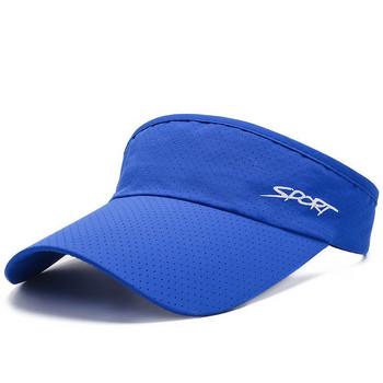 Άνδρες Γυναίκες Καλοκαιρινή αναπνεύσιμη τρύπα Άδειο επάνω καπέλο μπέιζμπολ για υπαίθριο αθλητικό γράμμα γρήγορου στεγνώματος Αντηλιακό αντηλιακό καπέλο τένις για τρέξιμο B23