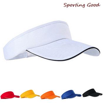 Unisex Empty Top Visor Cap γυναικεία αντηλιακά καπέλα Ανδρικό βαμβακερό καπάκι ρυθμιζόμενο για τρέξιμο για τένις γκολφ παραλίας καπέλο εξωτερικού χώρου