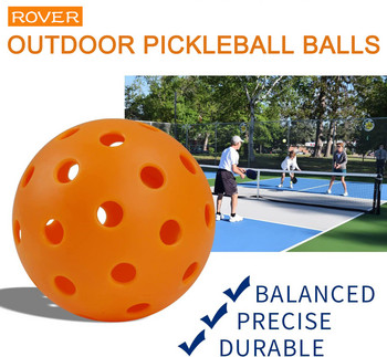 12 τμχ Pickleball Durable Outdoor Tournament and Competition Ball Pickleballs 40 Holes Outdoor for 100 Bulk Pack with Mesh Bag