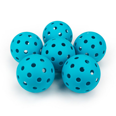 12 vnt Pickleball patvarūs lauko turnyrų ir varžybų kamuoliukai su 40 skylių lauke, skirti 100 didelių pakuočių su tinkliniu maišeliu