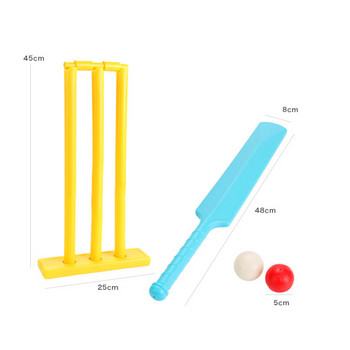 Комплект за крикет Bat Yard Детско оборудване Tennisbackyard Familyplayer Croquet Games Outside Play Beachhardboard Bails
