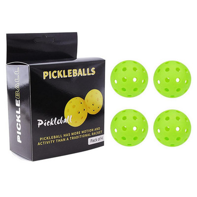 4бр. Pickleball 74MM Издръжливи Pickleball топки 26g 40 дупки Outdoor Pickleballs за състезания Pickleball Тренировки