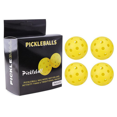 4бр. Pickleball 74MM Издръжливи Pickleball топки 26g 40 дупки Outdoor Pickleballs за състезания Pickleball Тренировки