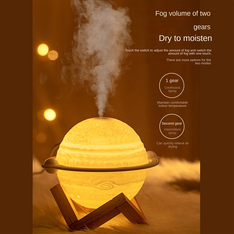 Jupiter Planet Moon ovlaživač zraka za pročišćavanje zraka s atmosferskim svjetlom za dom 200 ml uključen u struju za upotrebu ovlaživač zraka