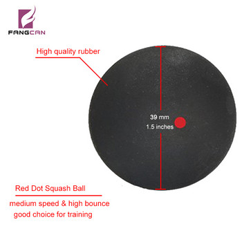 1PC Επαγγελματική μπάλα σκουός από καουτσούκ για ρακέτα σκουός Red Dot Blue Bot μπάλα Γρήγορη ταχύτητα για αρχάριους ή για προπόνηση