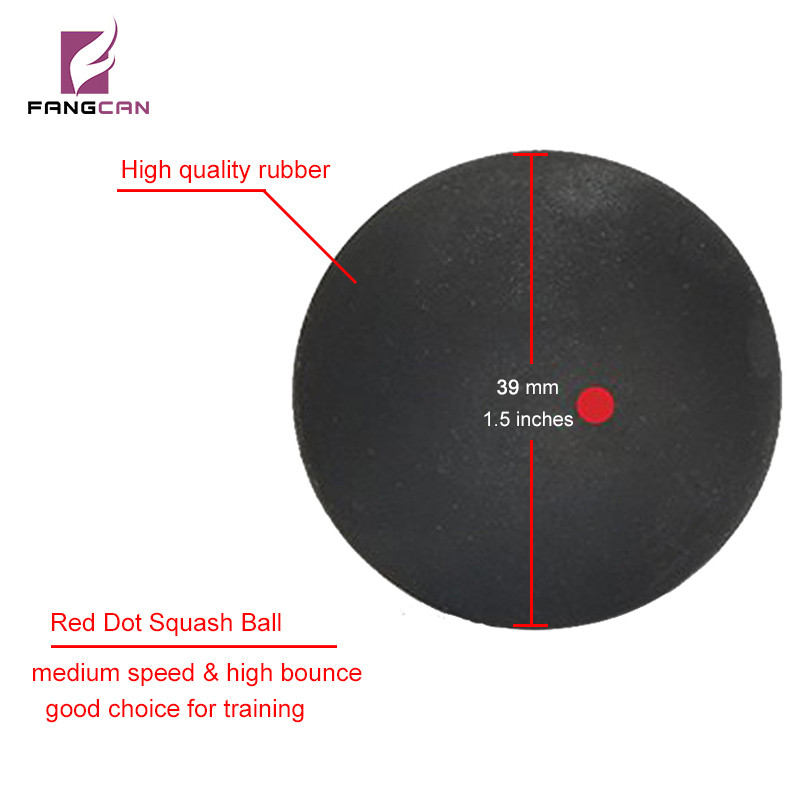 1 vnt profesionalus guminis skvošo kamuolys, skirtas skvošo raketei Red Dot Blue Bot kamuoliukas, greitas pradedantiesiems arba besitreniruojantiems