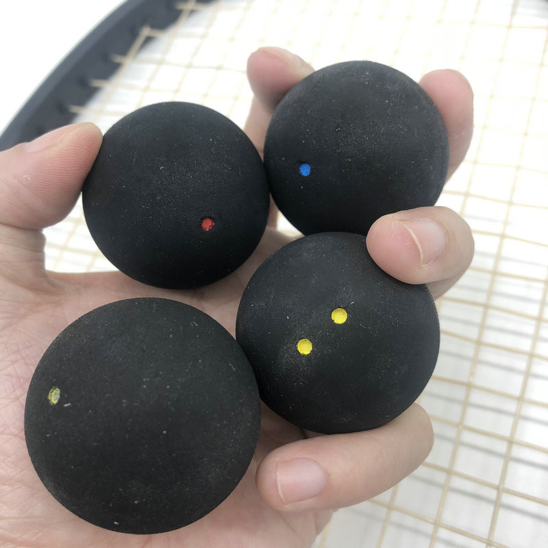 Powerti 1PC Топка за скуош Ракетна топка-Висока еластична скорост Спорт на открито Мъжка тренировъчна топка Гумена топка за скуош