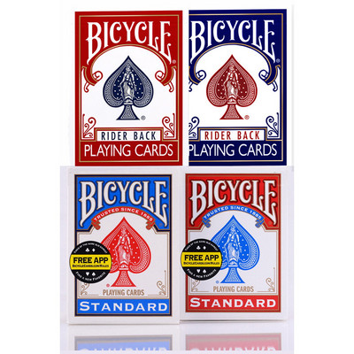 Сини/червени оригинални велосипедни карти за игра Rider Back Стандартни тестета Хартиени покер карти за САЩ издание