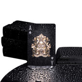 Špil igraćih karata, 2 stila plastike sa zlatnim laminatom, perive, kreativne, crne i zlatne vodootporne čarobne karte