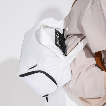 Унисекс чанта за съхранение Фитнес чанта с голям капацитет Ежедневна чанта за упражнения Водоустойчива с отделение за обувки Едноцветна проста чанта за открито