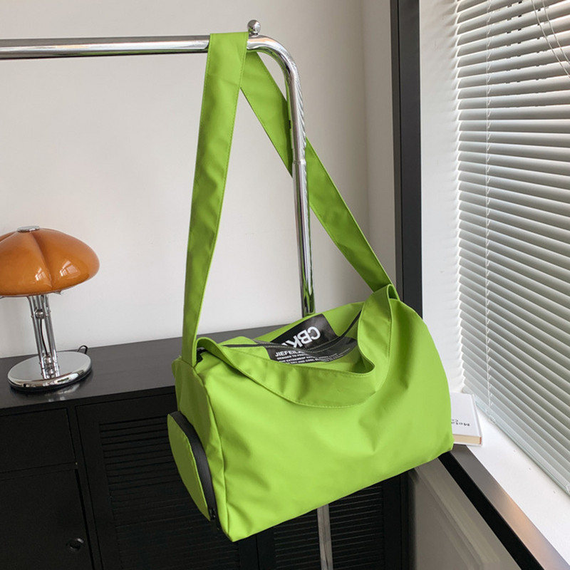 Geantă de fitness unisex pentru depozitare Geantă de antrenament ocazională de mare capacitate, impermeabilă, cu compartiment pentru încălțăminte, de culoare solidă, geantă simplă de exterior