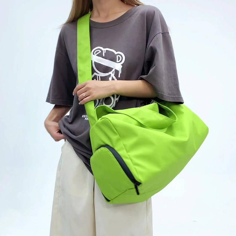 Geantă de fitness unisex pentru depozitare Geantă de antrenament ocazională de mare capacitate, impermeabilă, cu compartiment pentru încălțăminte, de culoare solidă, geantă simplă de exterior