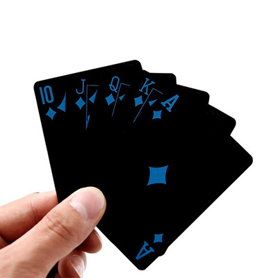 24-каратово златно тесте за игра на покер с карти за игра Gold Leaf Poker Suit Пластмасово магическо водоустойчиво тесте карти Magic Water Gift Collection