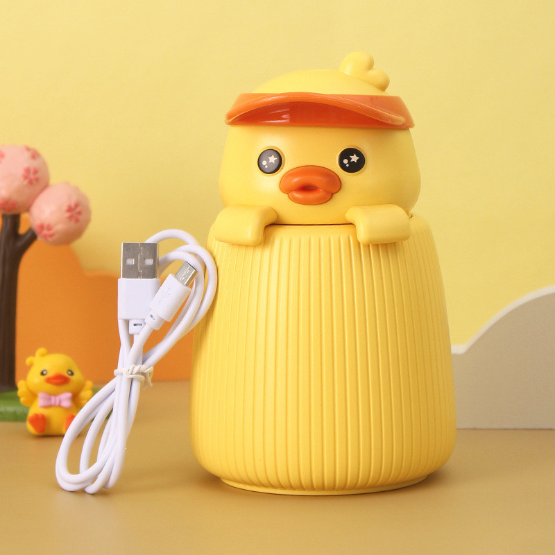 Mielas Duck oro drėkintuvas, mini stalinis valytuvas Cool Mist Maker Fogger USB aromato difuzorius nešiojamas drėkintuvas 350ml namams