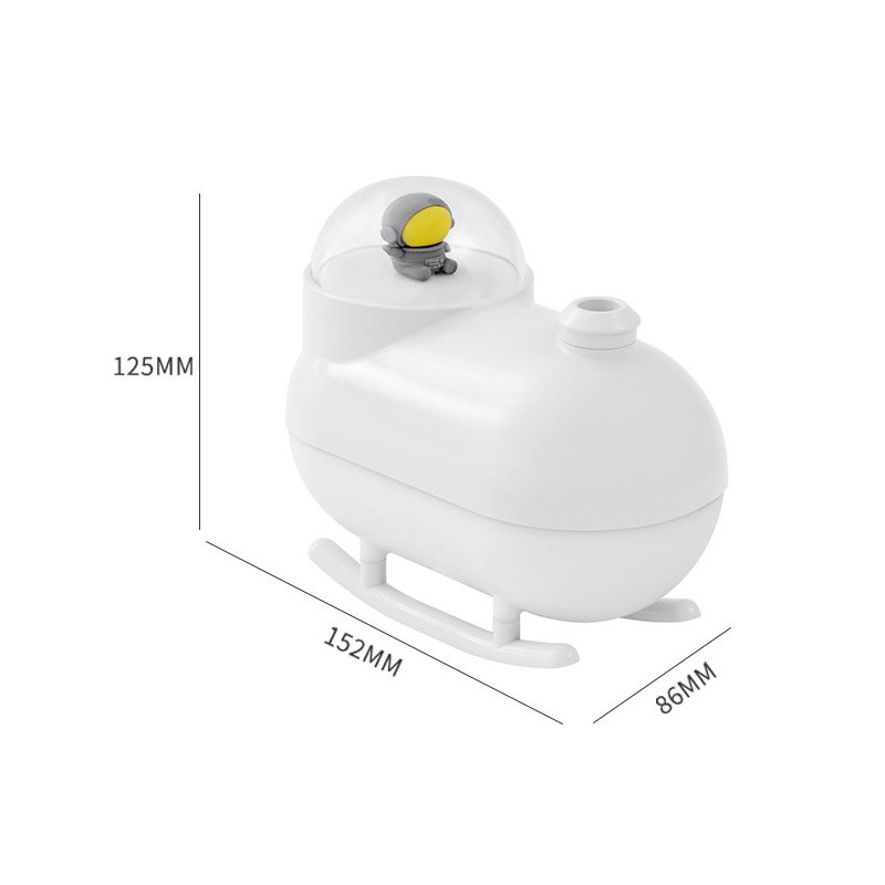 Svemirski brod Astronaut Ovlaživač zraka 300ML Aromaterapijski difuzor Mini stolni pročistač Ovlaživač zraka za kućni ured Cool Mist Maker