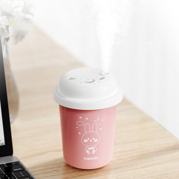 Cartoon Rabbit Air Humidifier Mini USB Diffuser 300ML Cool Mist Maker Humidificator Desktop Purifier with Color Lights for Home