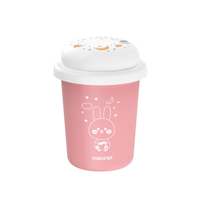 Cartoon Rabbit oro drėkintuvas Mini USB difuzorius 300ml Cool Mist Maker Humidificator stalinis valytuvas su spalvotomis lemputėmis namams