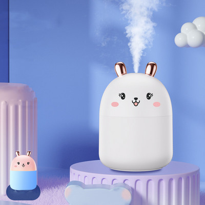 Mielas triušio drėkintuvas USB oro difuzorius mini nešiojamas valytuvas 250 ml rūko gaminimo mašinos drėkintuvas namams su LED lemputėmis
