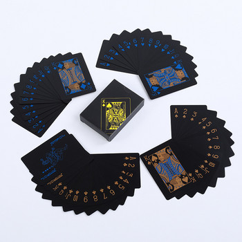 Карти за покер PVC Водоустойчиви карти за игра на покер Пластмасови кристали Игрални Wareable Ware Resistan Творчески подарък Издръжлив покер 55 бр./D