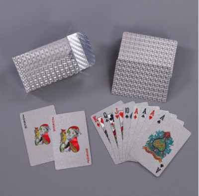 Póker kártyák PVC vízálló póker játékkártyák műanyag kristály játék tárolóedény ellenálló kreatív ajándék tartós póker 55db/d