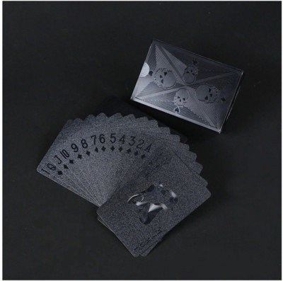 Póker kártyák PVC vízálló póker játékkártyák műanyag kristály játék tárolóedény ellenálló kreatív ajándék tartós póker 55db/d