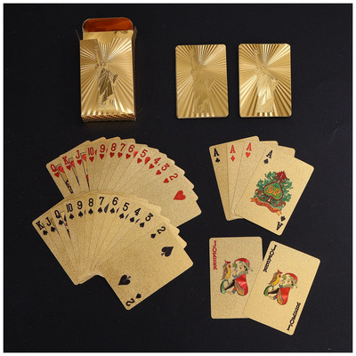 Póker kártyák PVC vízálló póker játékkártyák műanyag kristály játék tárolóedény ellenálló kreatív ajándék tartós póker 55db/d