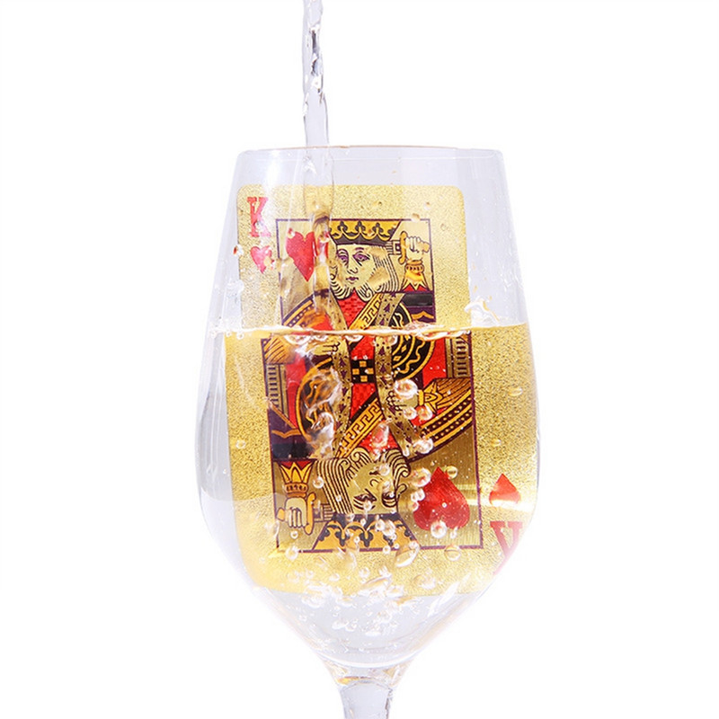 Póker kártyák PVC vízálló póker játékkártyák műanyag kristály játék tárolóedény ellenálló kreatív ajándék tartós póker 55db/d