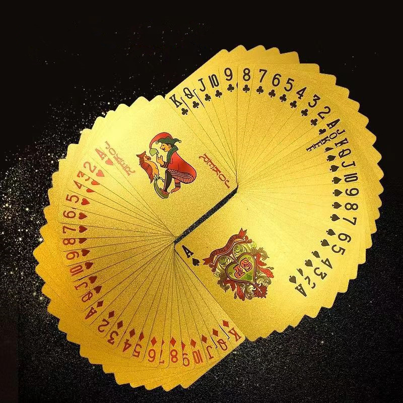 Póker kártyák PVC vízálló póker játékkártyák műanyag kristály játék tárolóedény ellenálló kreatív ajándék tartós póker 55db/d