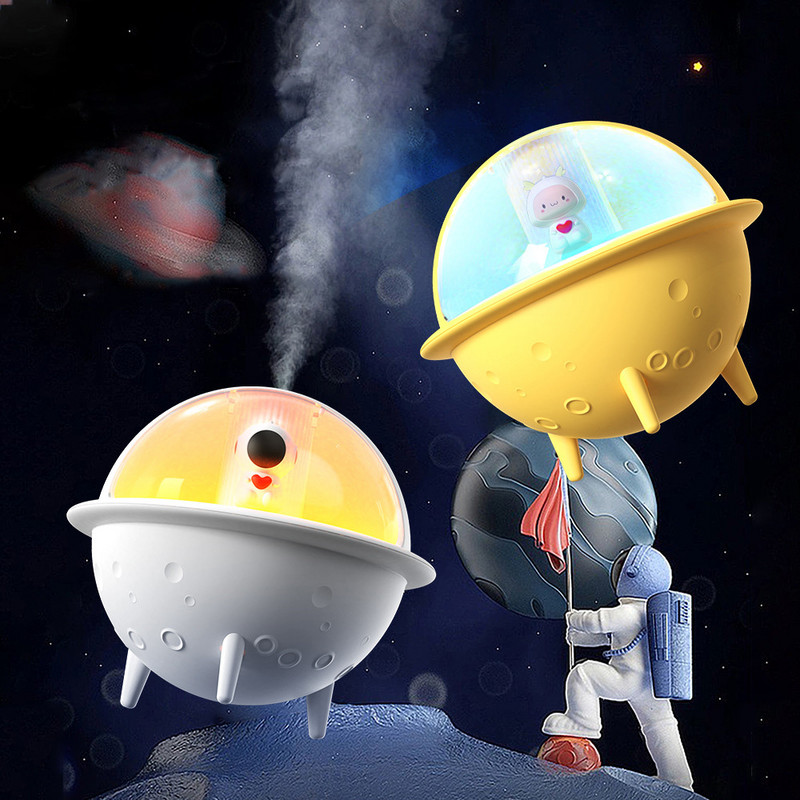 Spaceball ovlaživač zraka Slatki svemirski difuzor Nano raspršivač za stvaranje magle Stolni USB pročišćivač 350 ml sa svjetlima u boji