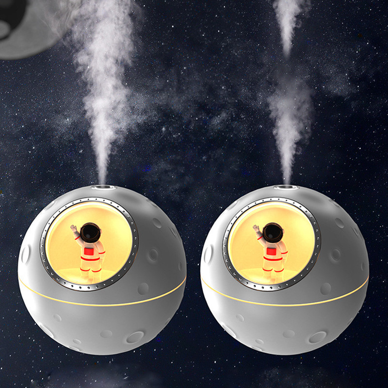 Mini Spaceman drėkintuvas USB oro difuzorius stalinis aromaterapinis rūko formuotojas Fogger 300ml valytuvas su lempos apšvietimu namų biurui