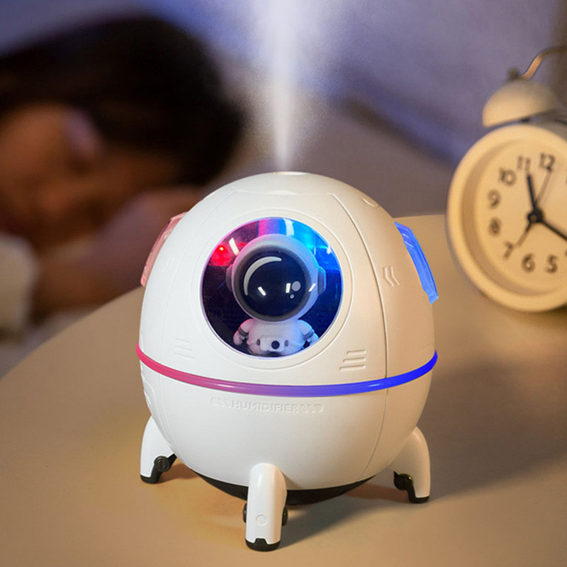 Naujas erdvinis kapsulinis oro drėkintuvas staliniam kompiuteriui aromaterapinis difuzorius USB rūko gaminimo mašina 220 ml mini valytuvas su spalvingomis šviesomis