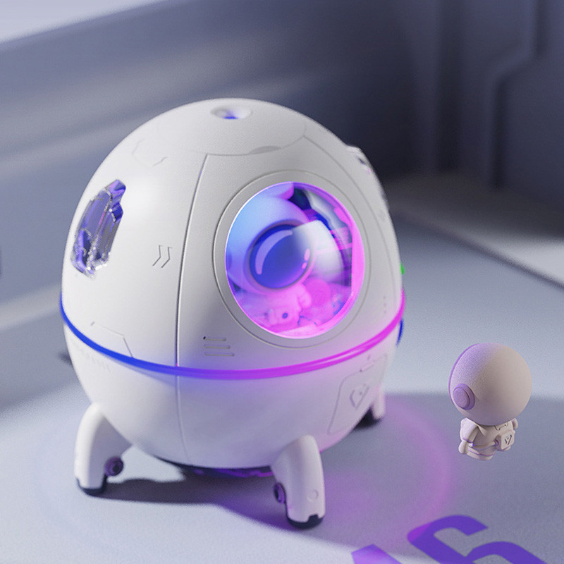 Naujas erdvinis kapsulinis oro drėkintuvas staliniam kompiuteriui aromaterapinis difuzorius USB rūko gaminimo mašina 220 ml mini valytuvas su spalvingomis šviesomis